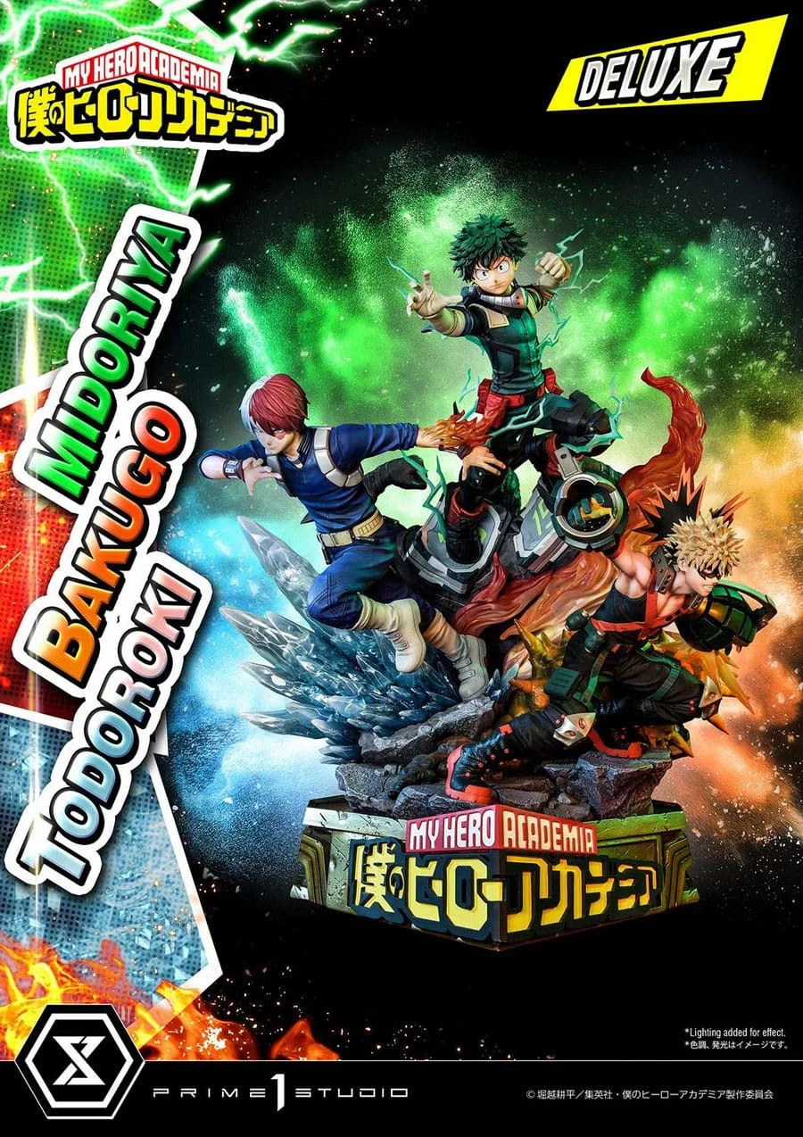 My Hero Academia: Deluxe Midoriya with Bakugo and Todoroki 1:4 Scale Statue-1ac001fb-5b99-41d7-ac65-6aecdc22f88c 1