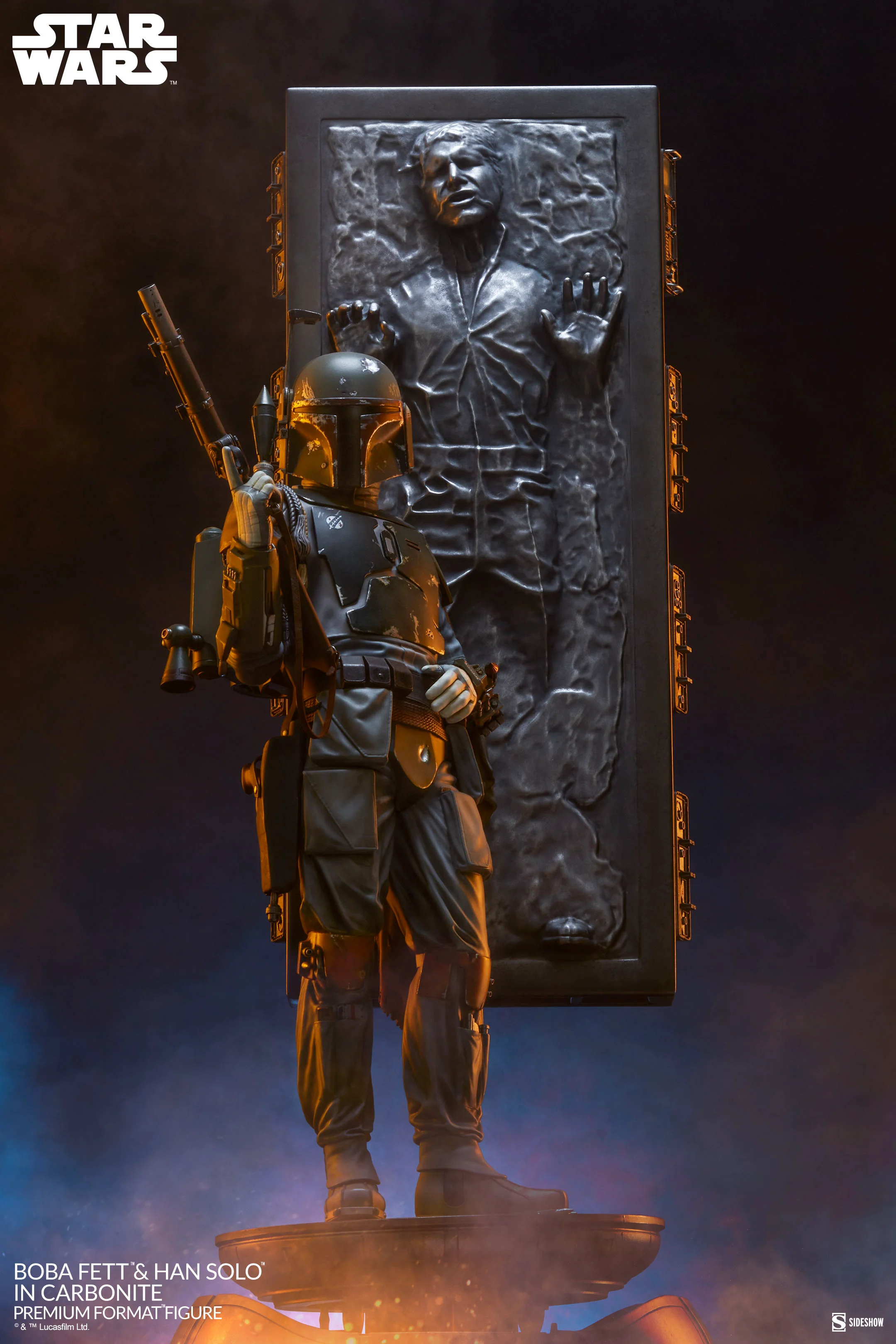 Boba Fett y Han Solo en Carbonita 1