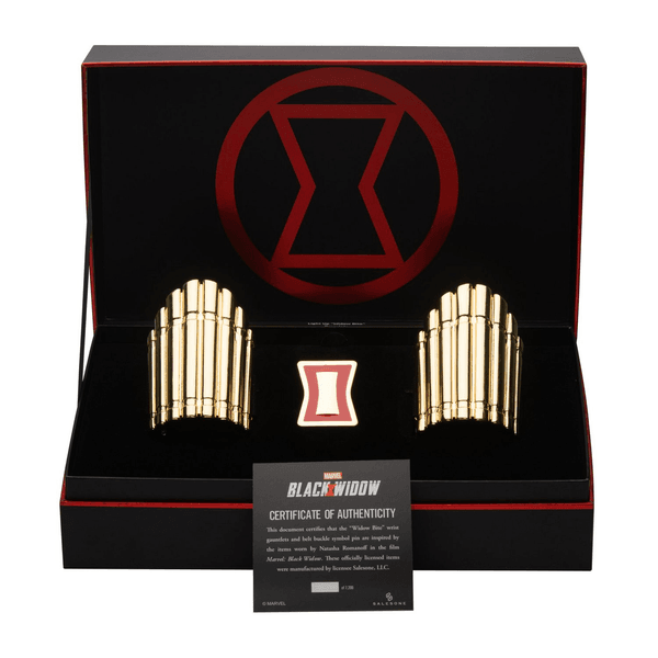 Replica Brazaletes Y Pin Cinturon Viuda Negra Marvel 1