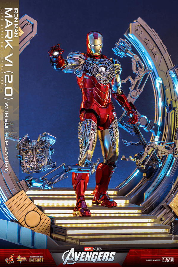 Iron Man Mark VI (2.0) with Suit-Up Gantry 16