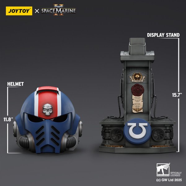 Ultramarines Lieutenant Titus MKX Helmet & Display Stand-bfb37bee-86b8-4ce4-867b-ca682e488dfd 2