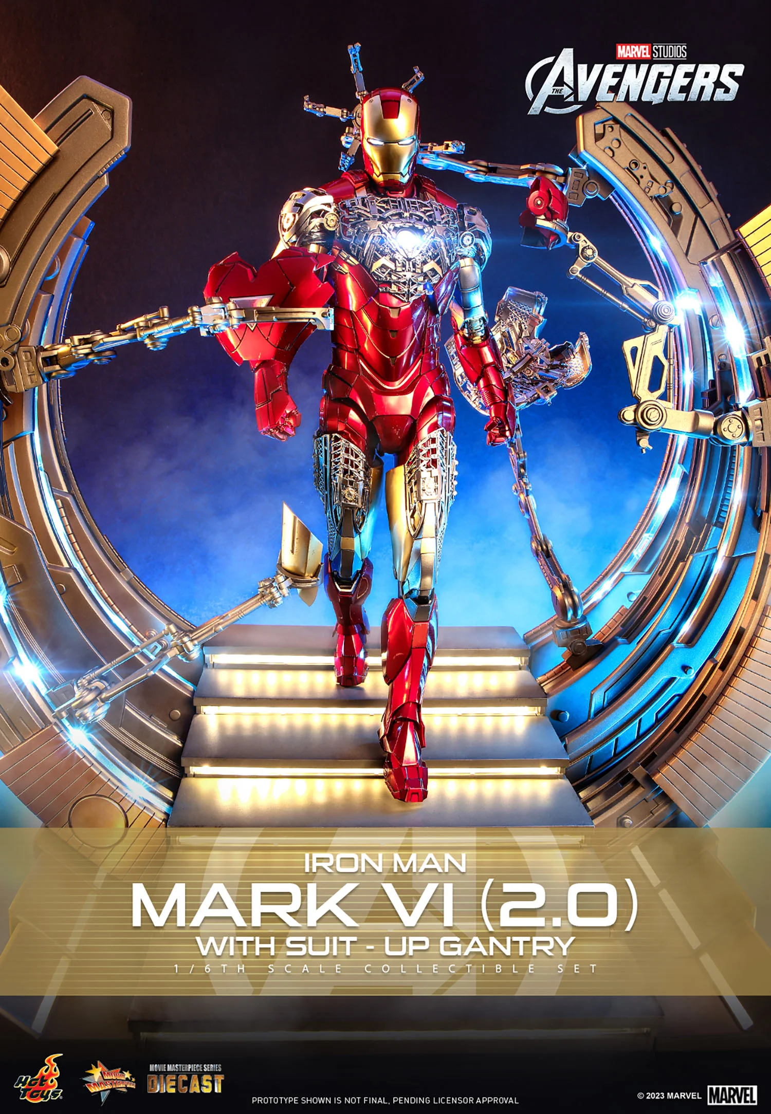 Iron Man Mark VI (2.0) with Suit-Up Gantry 1